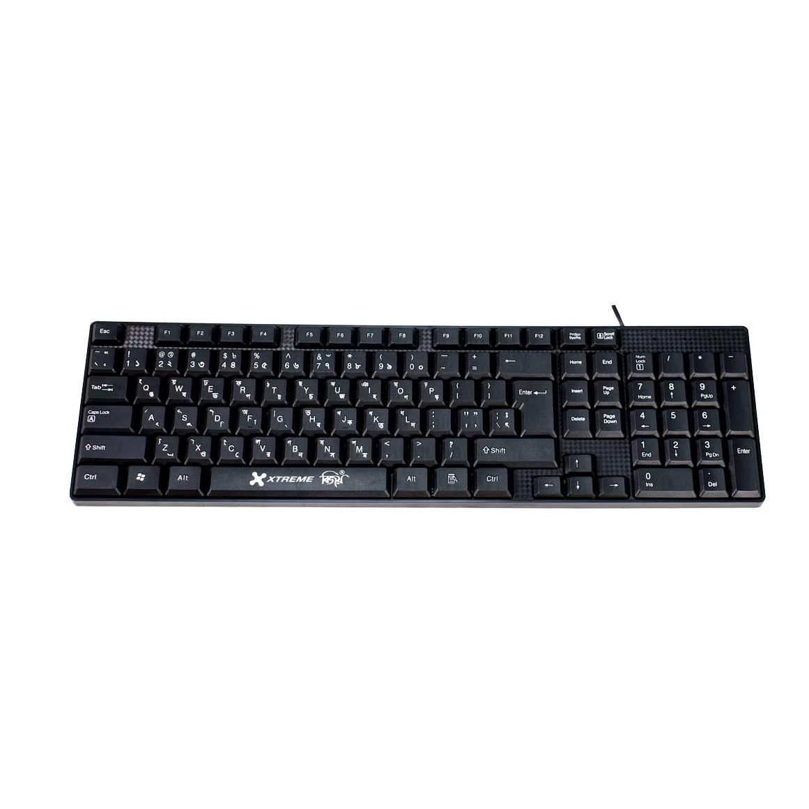 Xtreme KB6109 Black Wired Keyboard with Bangla