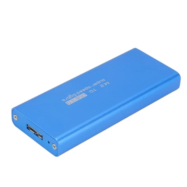 MSATA to USB3.0 Enclosure Adapter Case 6Gbps Blue MSATA SSD Adapter for 30x30mm 50x30mm External SSD Hard Drive - Component